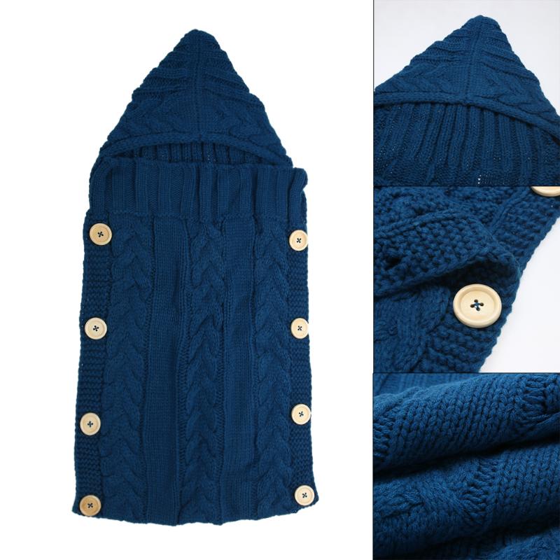 Cozy Wool Blend Swaddle Wrap: Crochet Knitted Hoodie for Warmth and Comfort During Sleep