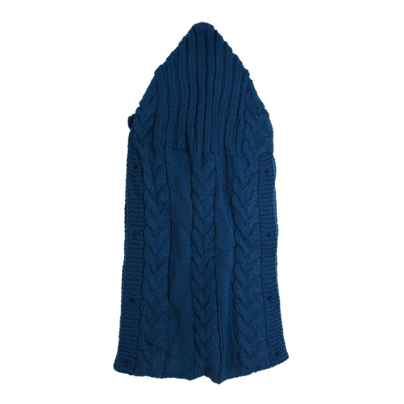 Cozy Wool Blend Swaddle Wrap: Crochet Knitted Hoodie for Warmth and Comfort During Sleep