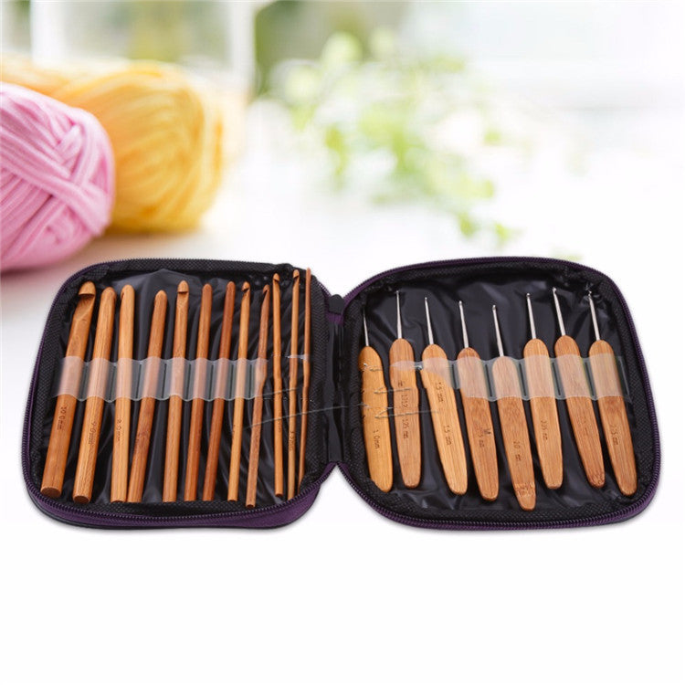 Complete 20-Piece Wooden Crochet Set: Everything You Need for Your Crafting Projects