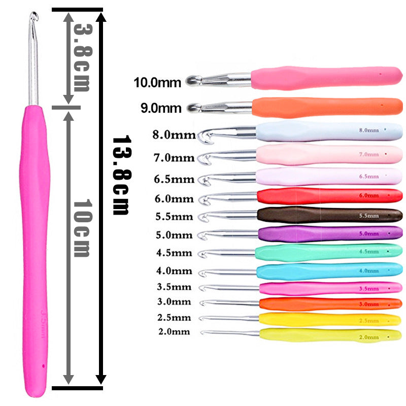 Vibrant TPR Silicone Aluminum Crochet Tools: Add Colorful Ease to Your Crochet Projects