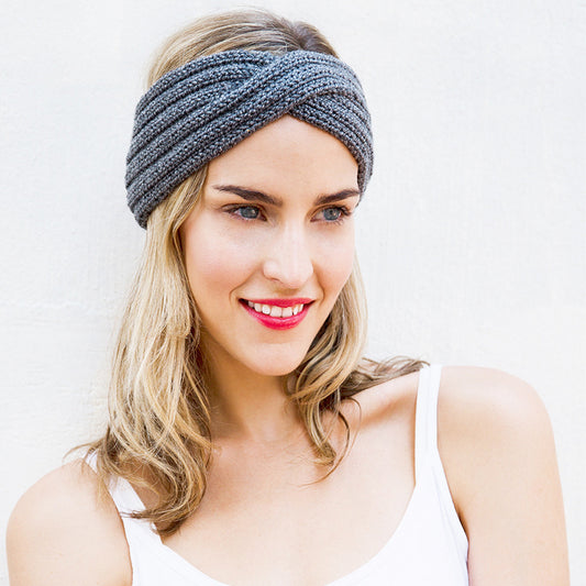 Warm and Stylish Twist Headband: Handmade Crochet Knitted Hair Accessory for Fashionable Winter Headwraps