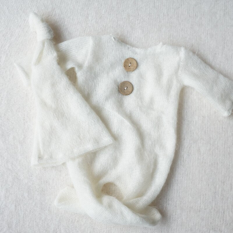Adorable Crochet Mohair Baby Photography Set: Perfect Props for Newborn Photo Shoots