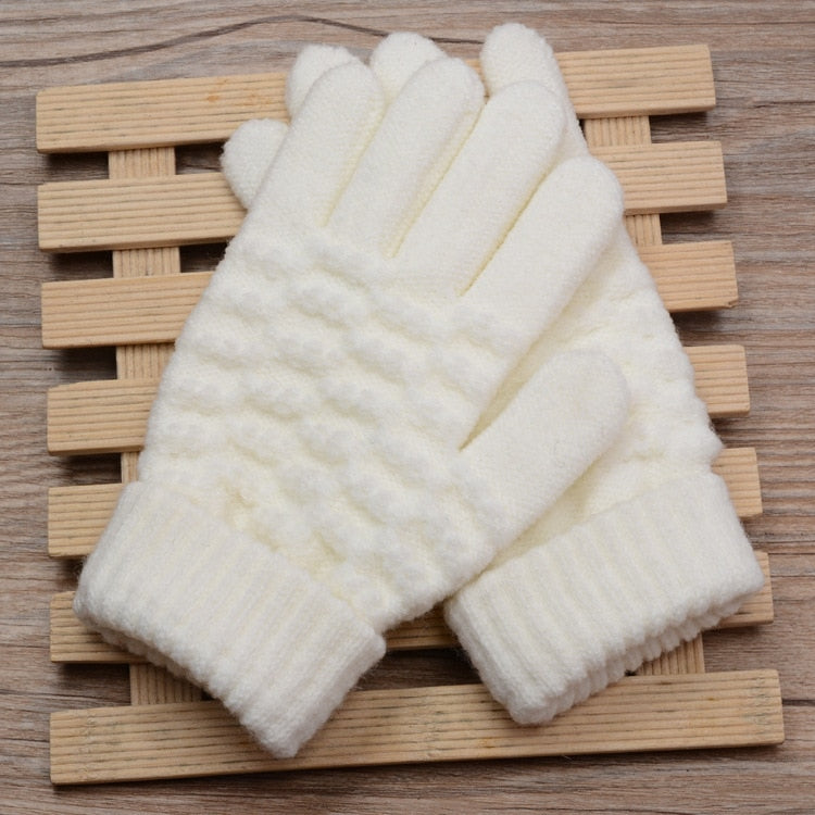 Stay Warm and Connected: Touch Screen Knit Gloves for Women and Men, Thicken Imitation Wool for Extra Warmth