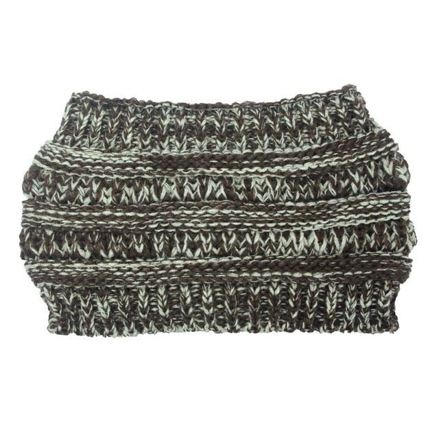 Stay Stylish and Warm with our Ponytail Beanie: Stretch Knitted Crochet Hats for Women