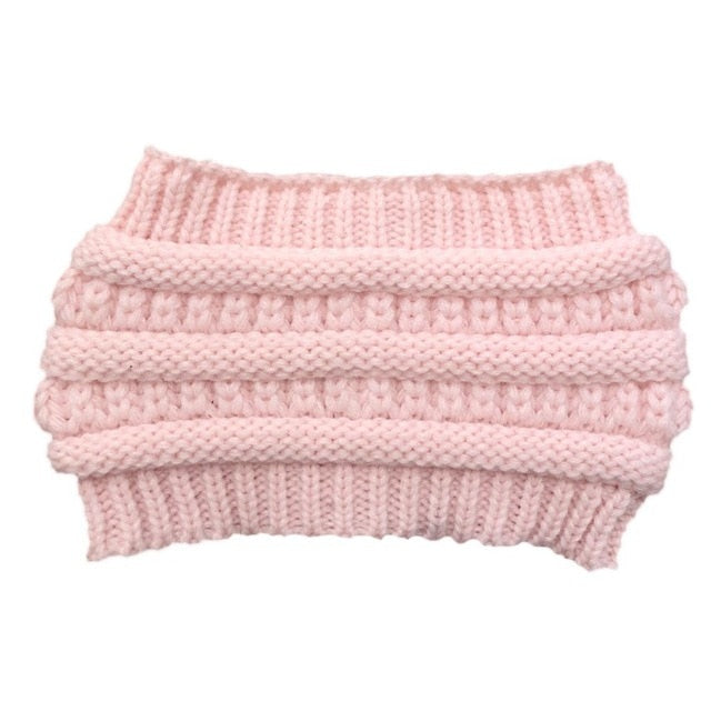 Stay Stylish and Warm with our Ponytail Beanie: Stretch Knitted Crochet Hats for Women